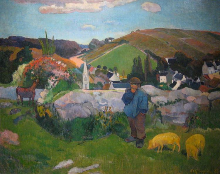 Paul Gauguin Swineherd France oil painting art